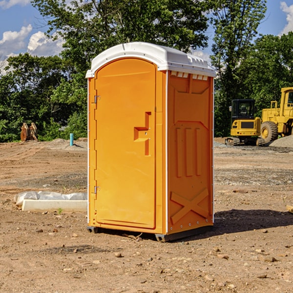 how often are the porta potties cleaned and serviced during a rental period in Highland Hills